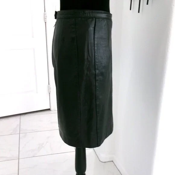 Le Piel Genuine Leather Black Pencil Skirt S / 4High End Supple Leather